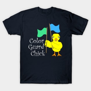 Color Guard Chick White Text T-Shirt